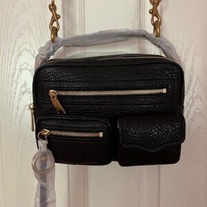 NWT Rebecca Minkoff Jeff Boxy Crossbody Bag in Black